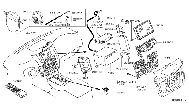 2011 Infiniti QX56 Audio & Visual Diagram 2