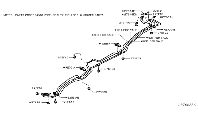 2016 Infiniti QX80 Condenser,Liquid Tank & Piping Diagram 5