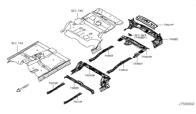 2017 Infiniti QX80 Member & Fitting Diagram