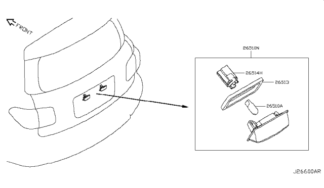 2019 Infiniti QX80 License Plate Lamp Diagram