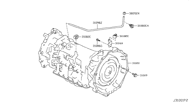 Transmission Assembly - Automatic Diagram for 31020-1XR1D