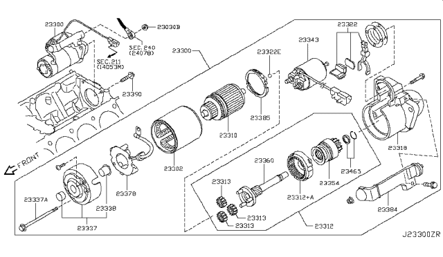 2015 Infiniti QX80 Starter Motor Diagram 1