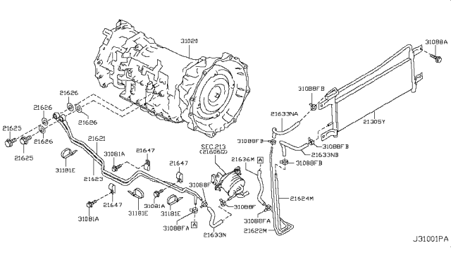 2011 Infiniti QX56 Auto Transmission,Transaxle & Fitting Diagram 9