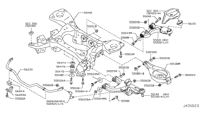 2011 Infiniti QX56 Rear Suspension Diagram 7