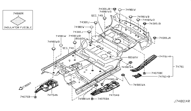 2018 Infiniti QX80 Floor Fitting Diagram 4