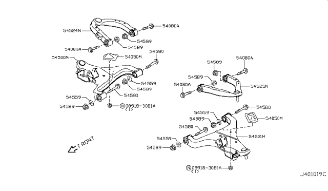 2015 Infiniti QX80 Front Suspension Diagram 8