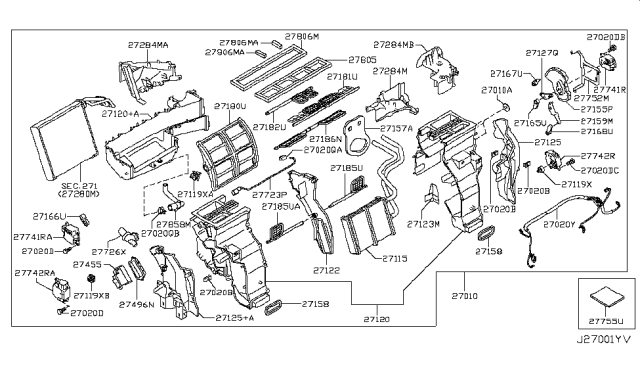 2014 Infiniti QX80 Heater & Blower Unit Diagram 4