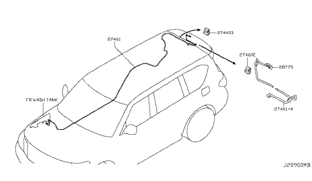 2011 Infiniti QX56 Windshield Washer Diagram 2