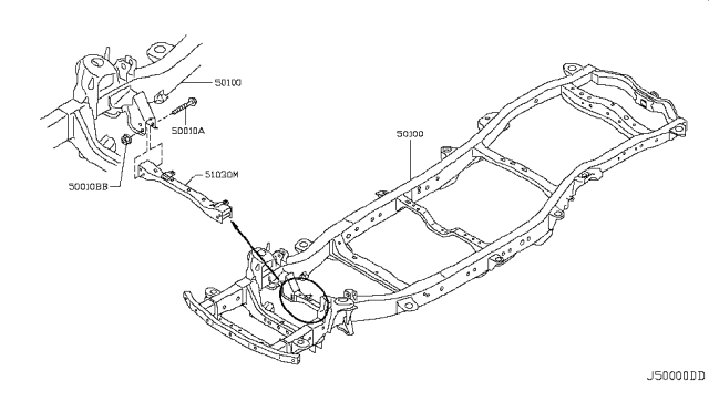 2011 Infiniti QX56 Frame Diagram 1