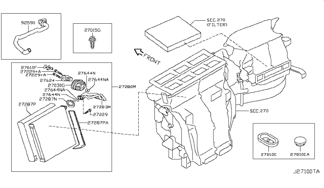 2012 Infiniti QX56 Expansion Valve Diagram for 92200-5M305