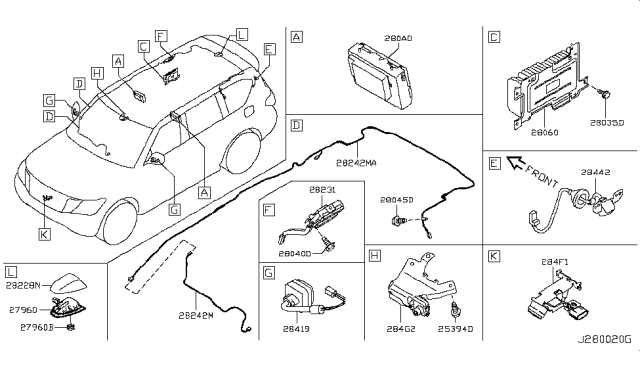 2013 Infiniti QX56 Audio & Visual Diagram 1