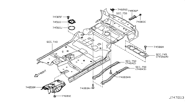 2014 Infiniti QX80 Floor Fitting Diagram 1