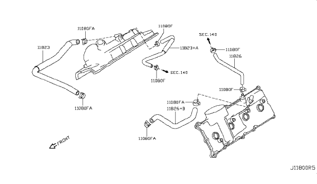 2012 Infiniti QX56 Crankcase Ventilation Diagram