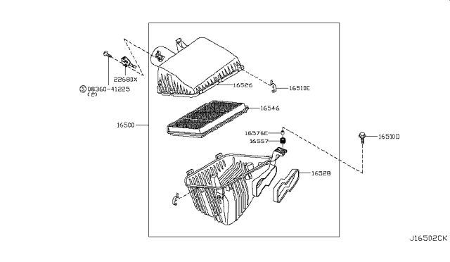 2019 Infiniti QX80 Air Cleaner Diagram 1