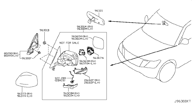 2017 Infiniti QX80 Rear View Mirror Diagram 2