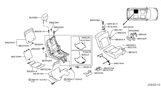 2019 Infiniti QX80 Rear Seat Diagram 5