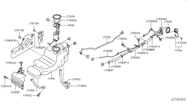 2011 Infiniti QX56 Fuel Tank Diagram 1