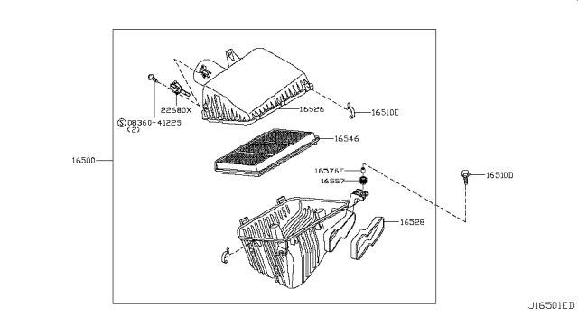 2011 Infiniti QX56 Air Cleaner Diagram 1