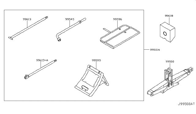 2014 Infiniti QX80 Tool Kit & Maintenance Manual Diagram 2