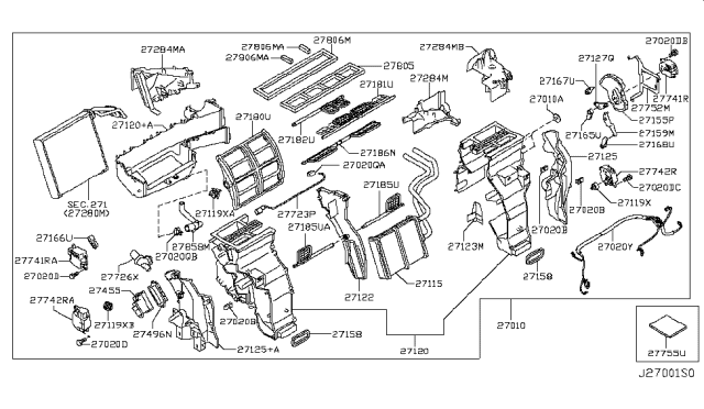 2011 Infiniti QX56 Heater & Blower Unit Diagram 4