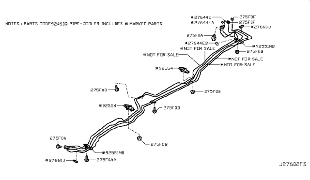 2018 Infiniti QX80 Condenser,Liquid Tank & Piping Diagram 2