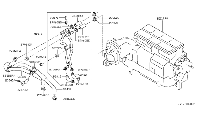 2011 Infiniti QX56 Heater Piping Diagram 2