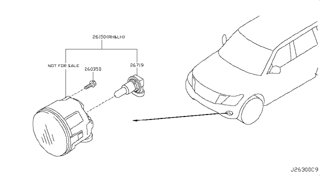 2011 Infiniti QX56 Fog,Daytime Running & Driving Lamp Diagram