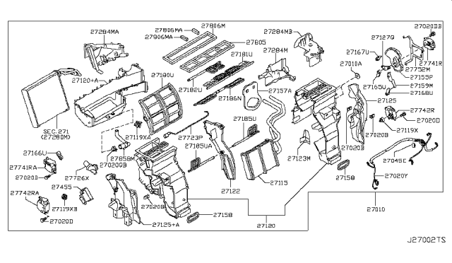 2016 Infiniti QX80 Heater & Blower Unit Diagram 4