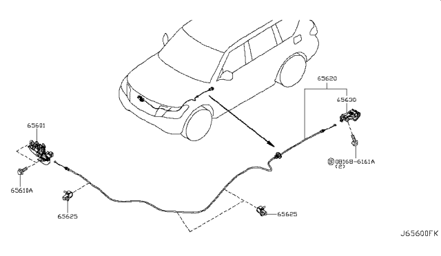 2019 Infiniti QX80 Hood Lock Control Diagram