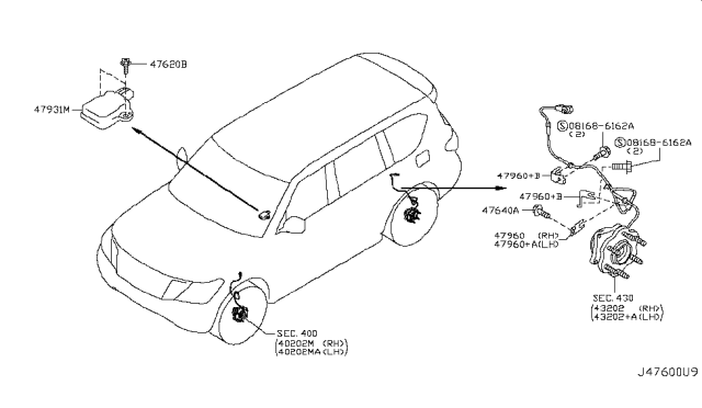 2016 Infiniti QX80 Anti Skid Control Diagram