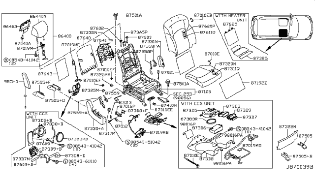 2011 Infiniti QX56 Front Seat Diagram 4