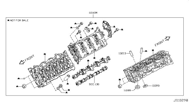 2011 Infiniti QX56 Cylinder Head & Rocker Cover Diagram 2