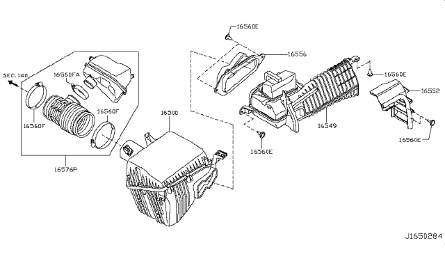 2016 Infiniti QX80 Air Cleaner Diagram 3