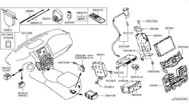 Controller Assembly-Audio Visual Diagram for 28330-5ZB1A