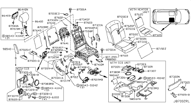 2012 Infiniti QX56 Front Seat Diagram 4