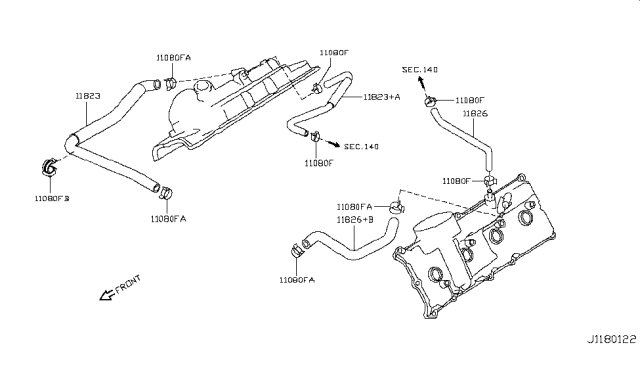 2018 Infiniti QX80 Crankcase Ventilation Diagram