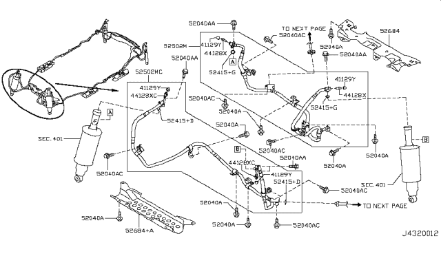 2014 Infiniti QX80 Protector-Front Tube,RH Diagram for 52682-1LA0B