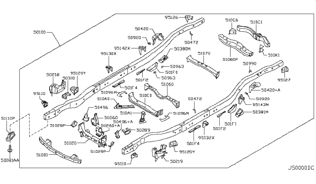 2018 Infiniti QX80 Frame Diagram 3