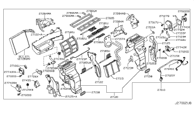 2019 Infiniti QX80 Heater & Blower Unit Diagram 3