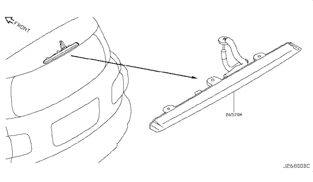 2013 Infiniti QX56 High Mounting Stop Lamp Diagram