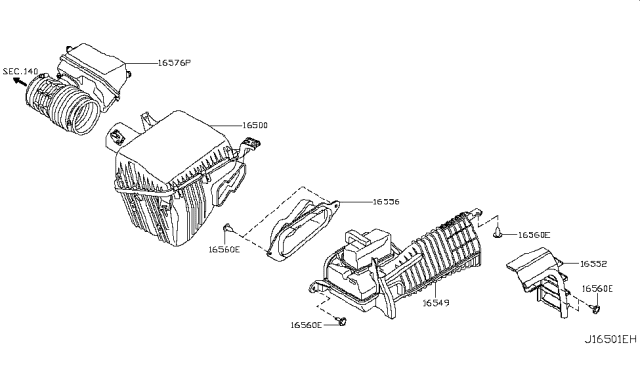 2014 Infiniti QX80 Air Cleaner Diagram 3