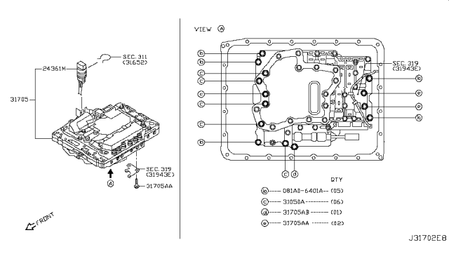 2017 Infiniti QX80 Control Valve (ATM) Diagram 2