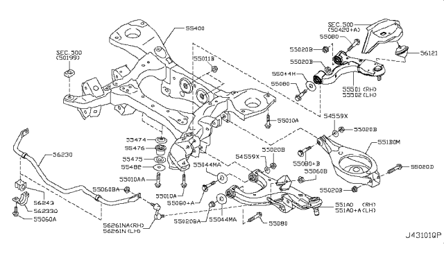 2015 Infiniti QX80 Rear Suspension Diagram 6