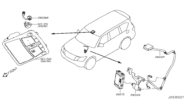 2019 Infiniti QX80 Telephone Diagram 1