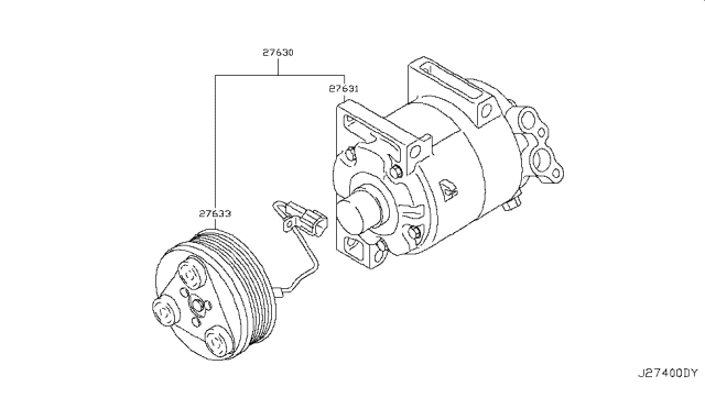 2011 Infiniti QX56 Compressor Diagram