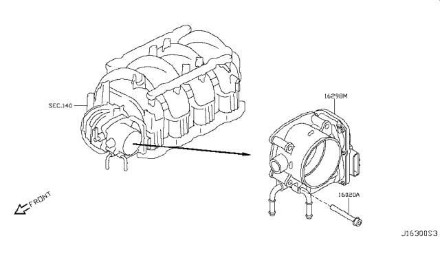 2011 Infiniti QX56 Throttle Chamber Diagram