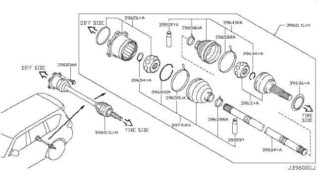 2015 Infiniti QX80 Rear Drive Shaft Diagram 2