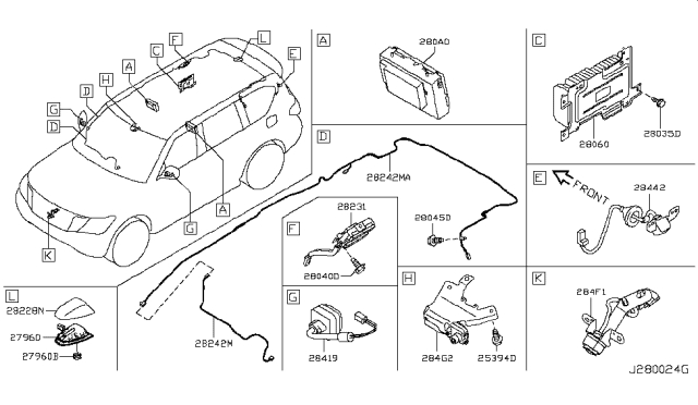 2015 Infiniti QX80 Audio & Visual Diagram 2