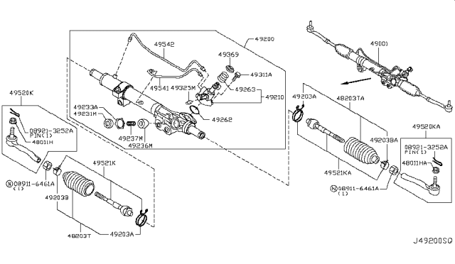 2017 Infiniti QX80 Power Steering Gear Diagram 1