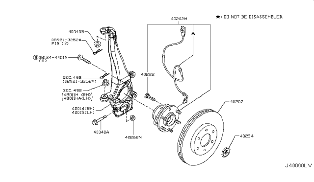 2011 Infiniti QX56 Front Axle Diagram 1